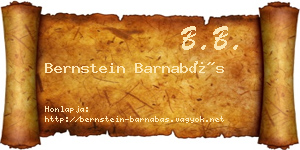 Bernstein Barnabás névjegykártya